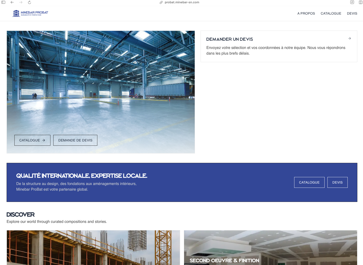 Minebar Probat homepage